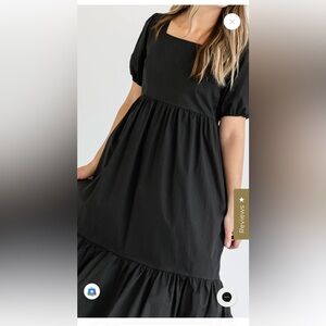 Inherit Co Ava Square Neck Midi Dress